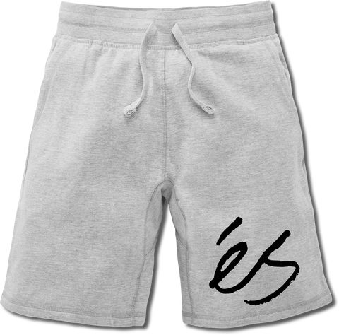 eS Big Script Sweatshorts, Grey Heather