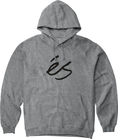 eS Script Hoodie, Grey Heather