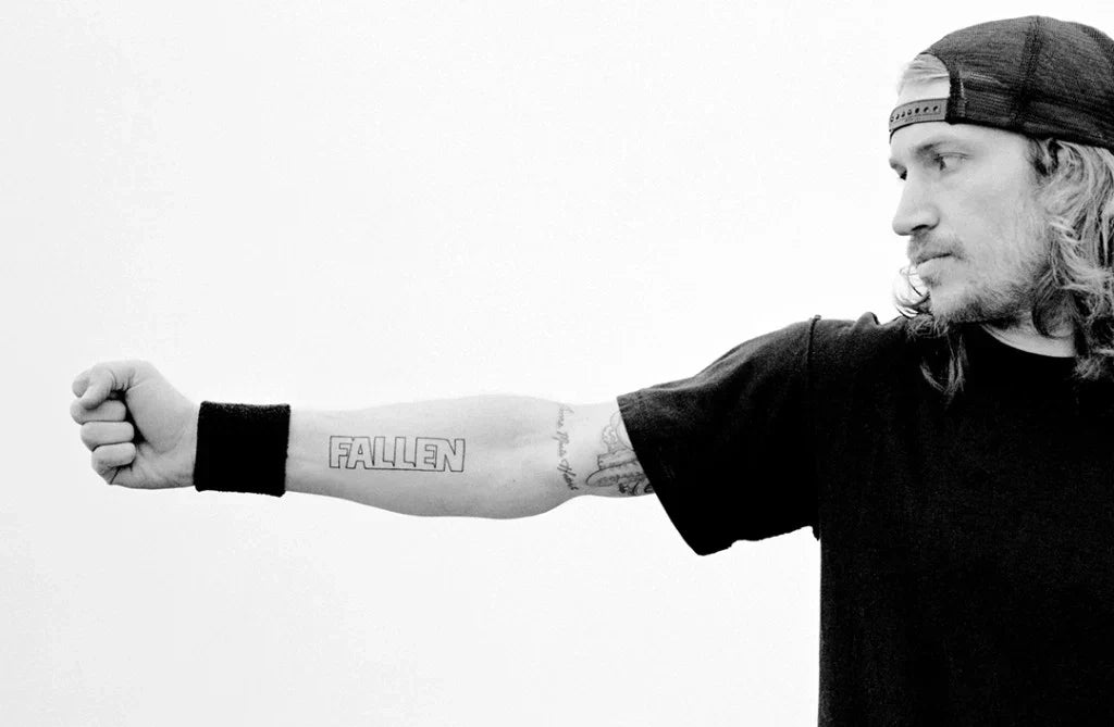 Picture of Jamie Thomas of Fallen Skateboards when he did an interview with Jemken