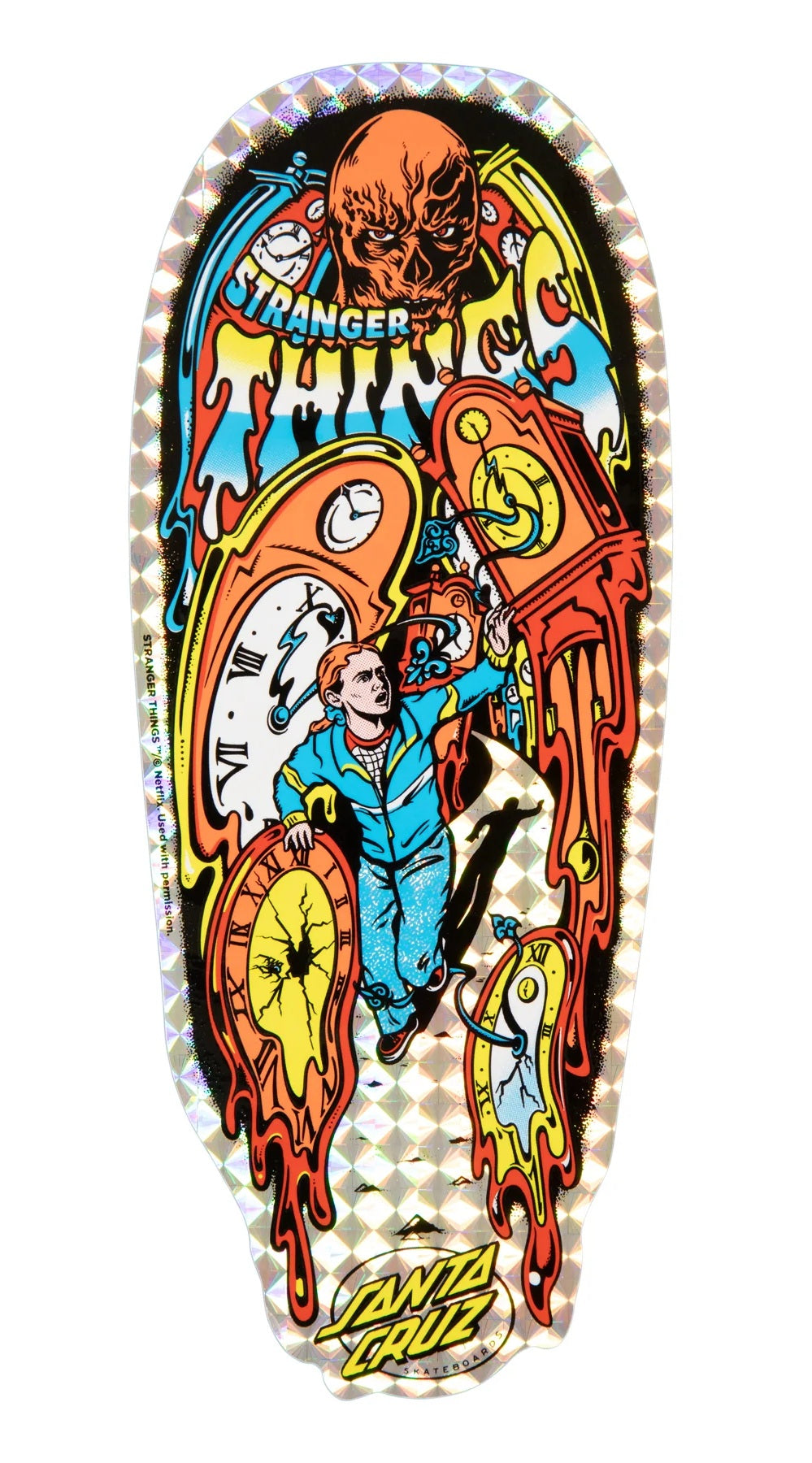 Santa Cruz x Stranger Grabke Max Melting Clock Deck 9.7
