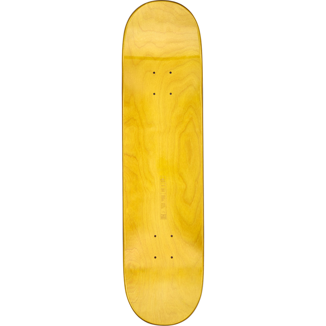 Wooden skateboard deck on a white background