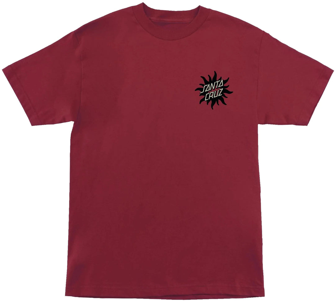 Santa Cruz Check Dot Heavyweight Tee, Cardinal