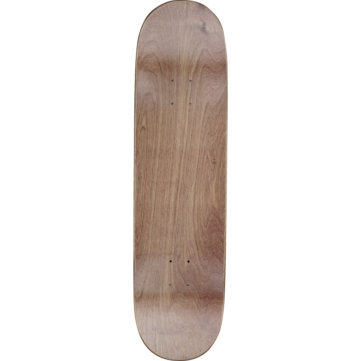 Wooden skateboard deck on a white background