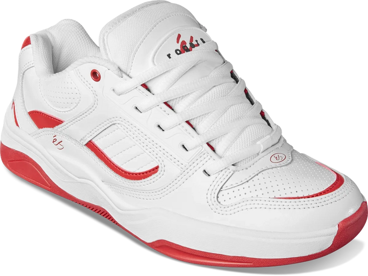 eS TJ Rogers Shoes, White Red