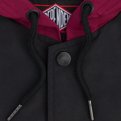 Independent Span Windbreaker, Black Burgundy