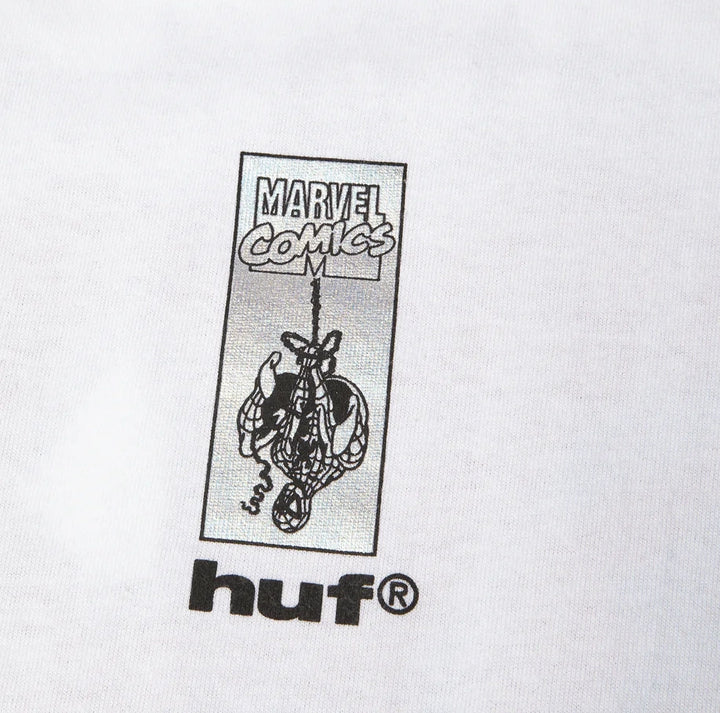 Marvel Comics and HUF logo on a white background