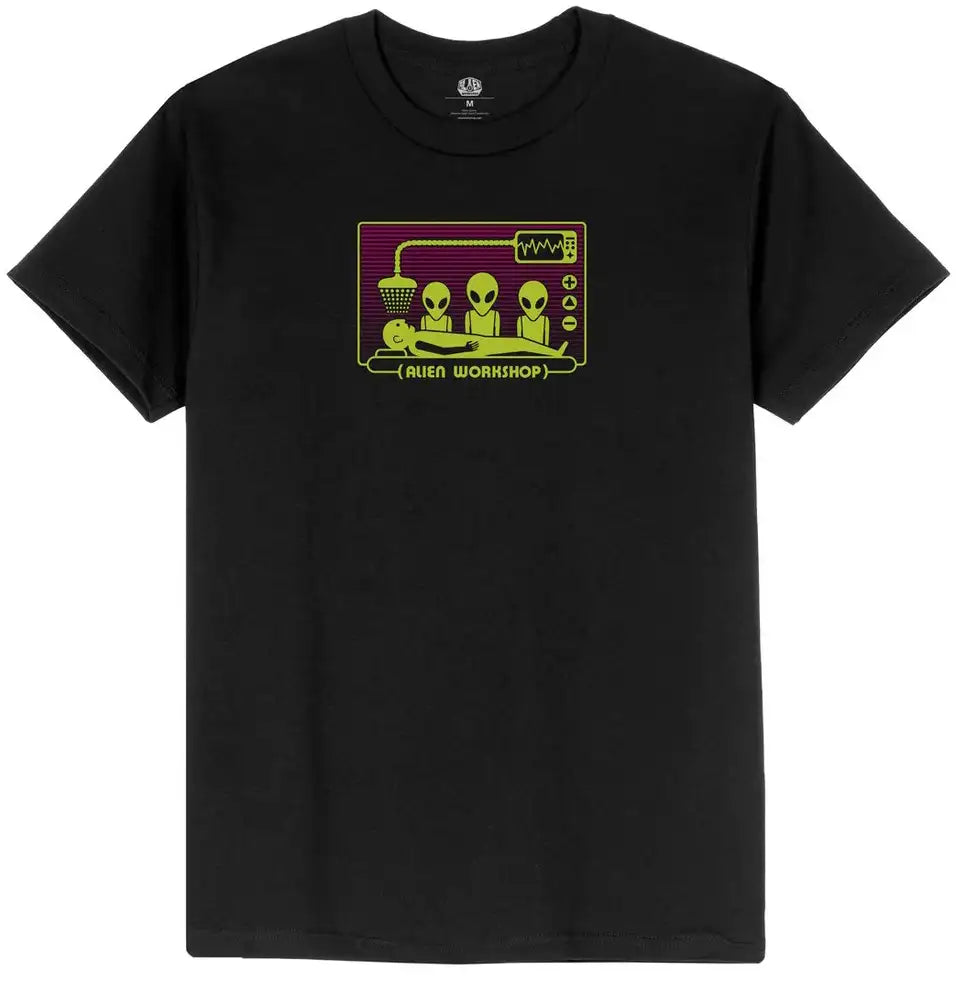 Alien Workshop Abduction Rays tee black with front chest graphic
