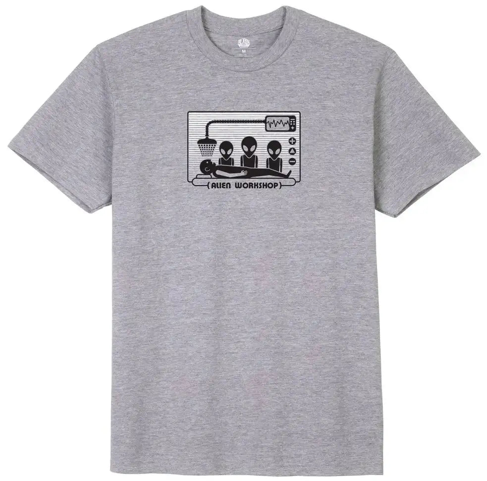 Alien Workshop Abduction Rays tee steel grey with front chest graphic