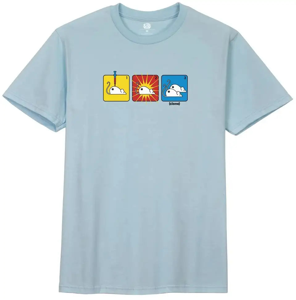 Alien Workshop Clone Sequence tee light blue with front chest graphic