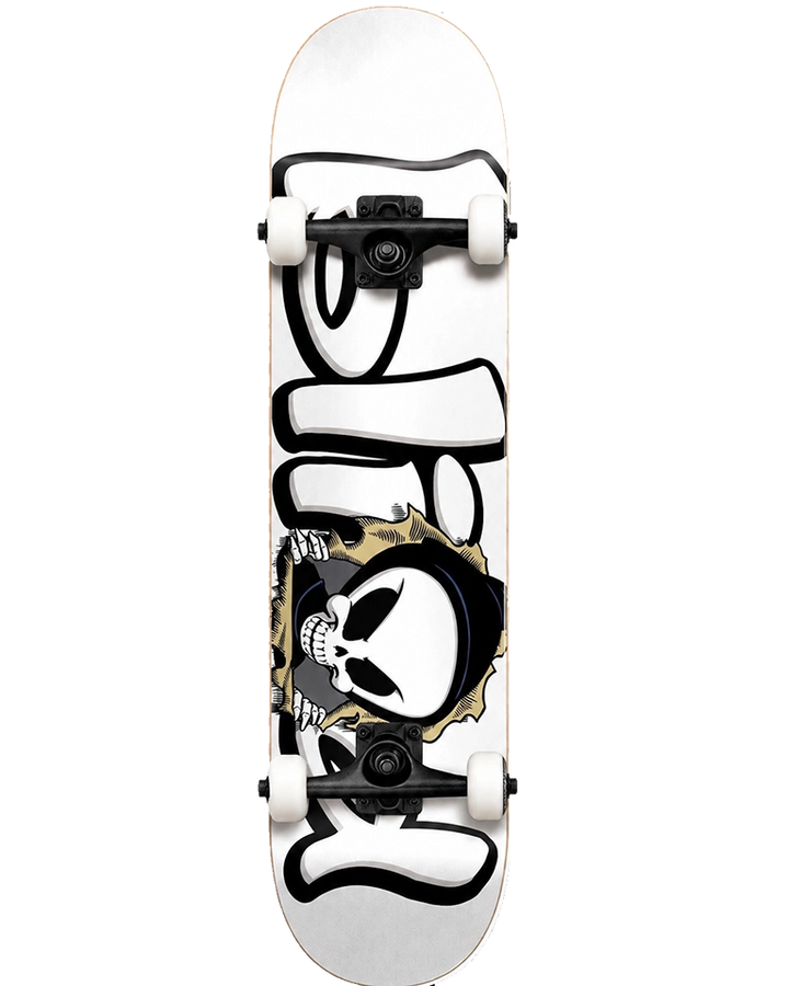 Blind Bust Out complete skateboard with Reaper graphic, Tensor trucks and white Blind wheels.