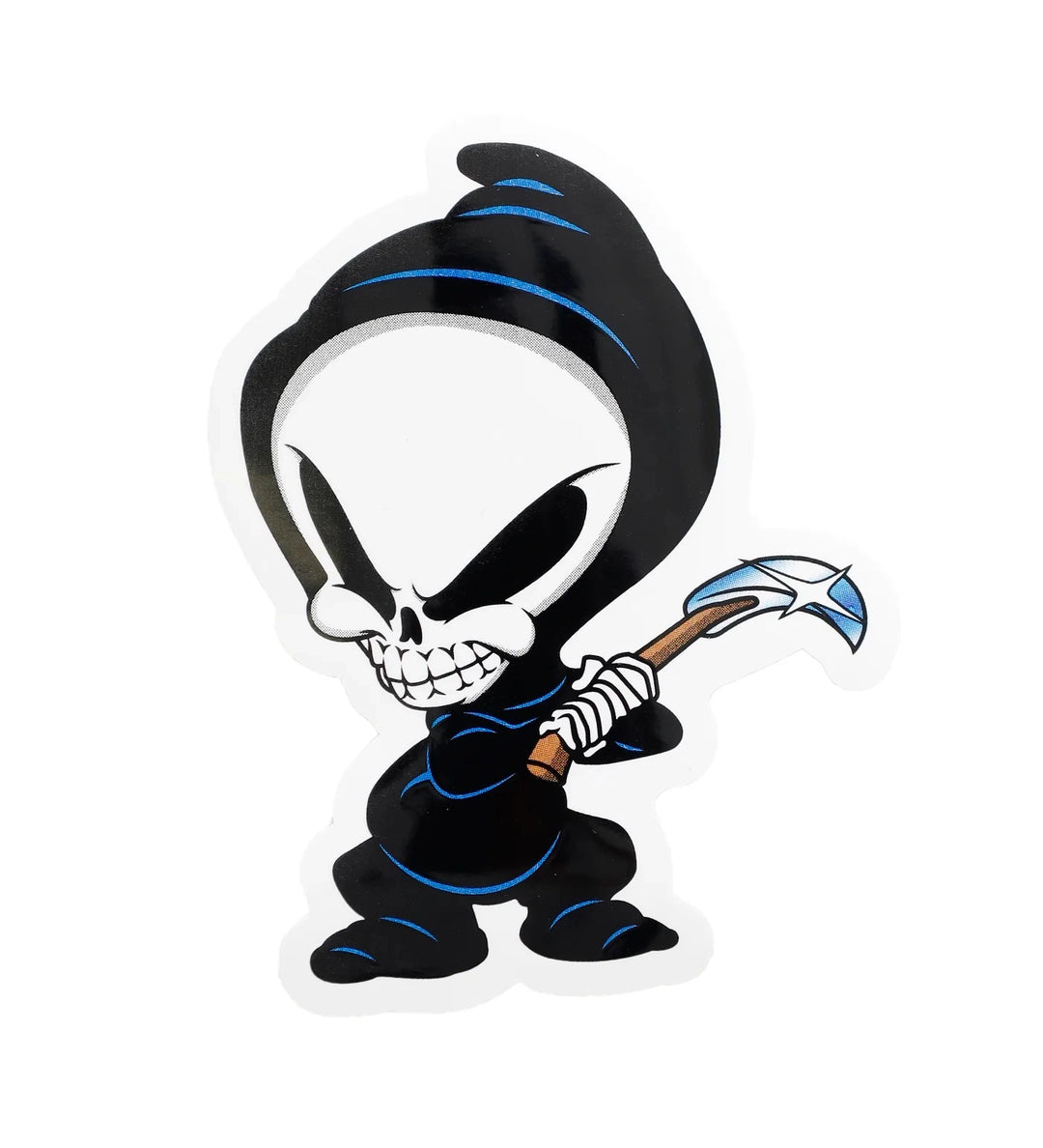 Blind Mad Reaper sticker featuring the iconic angry Reaper character holding a scythe.