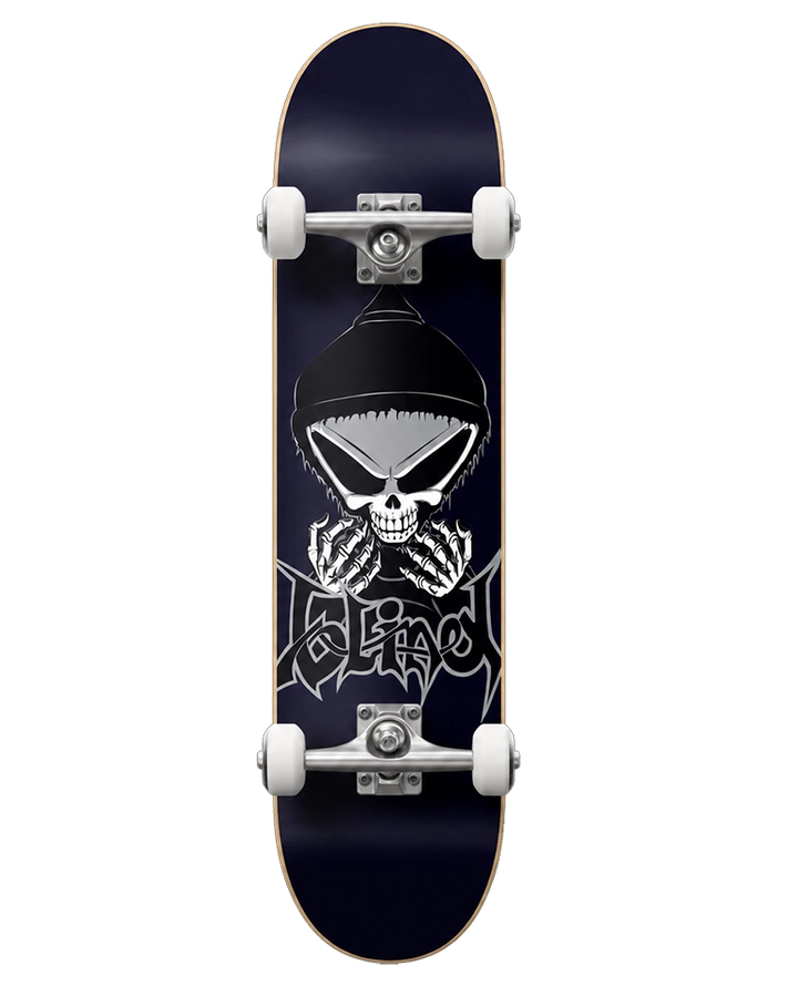 Blind Venom 8.0 complete skateboard with Reaper graphic, Tensor trucks and white wheels.