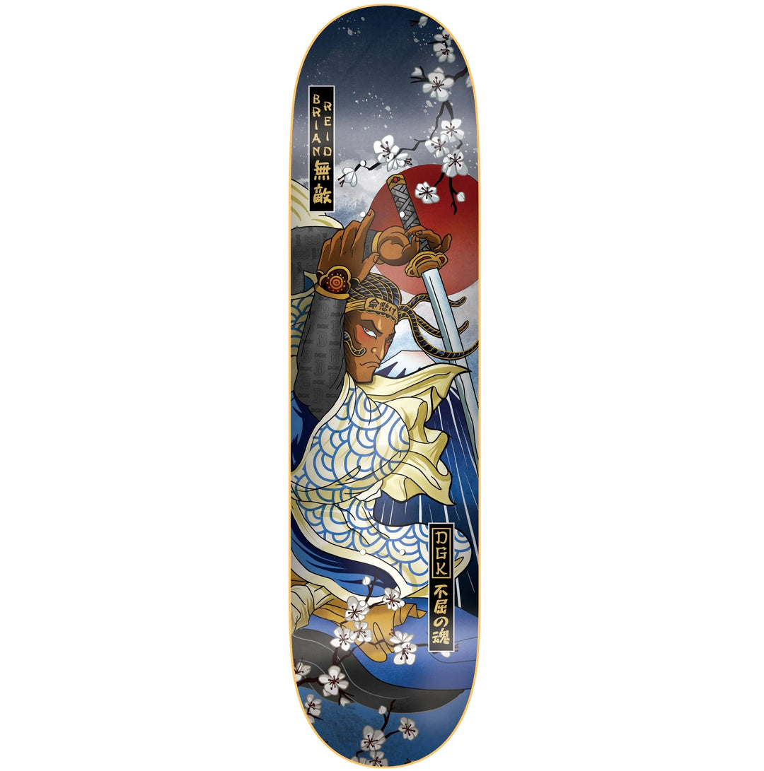DGK Brian Reid Fighting Spirit 8.375 skateboard deck with Japanese-inspired warrior graphic