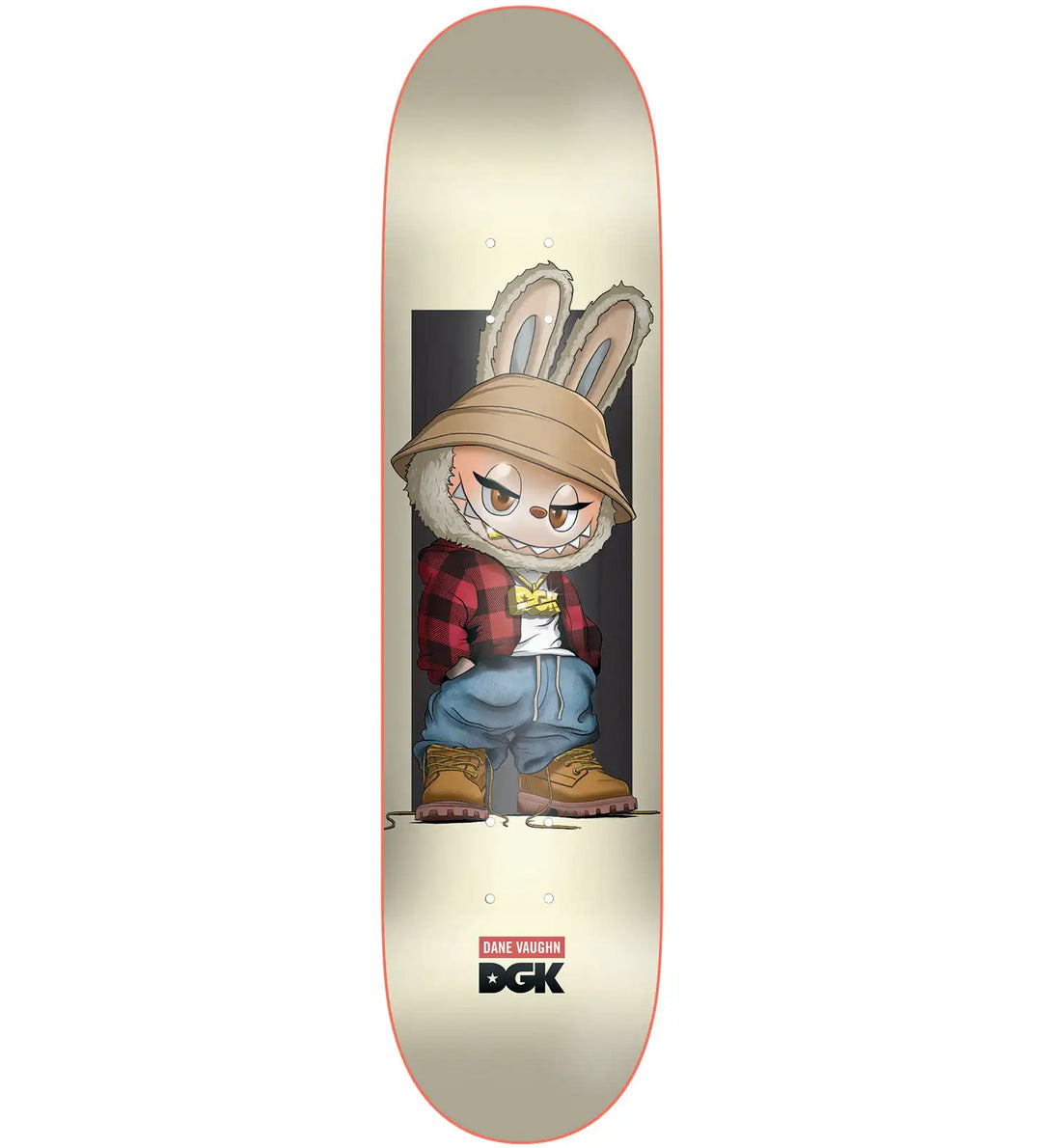DGK Dane Vaughn Hangin skateboard deck 7.8 with cartoon bunny graphic
