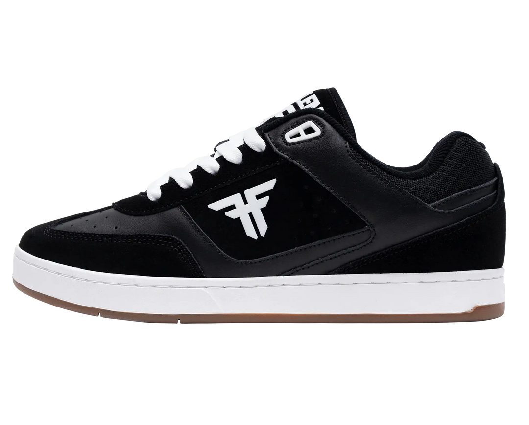 Fallen Valor skate shoe black white gum cupsole