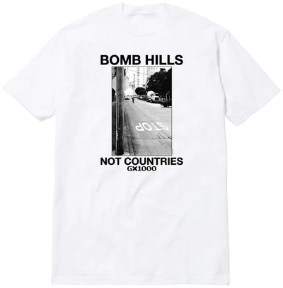 GX1000 Bomb Hills Not Countries Tee, White