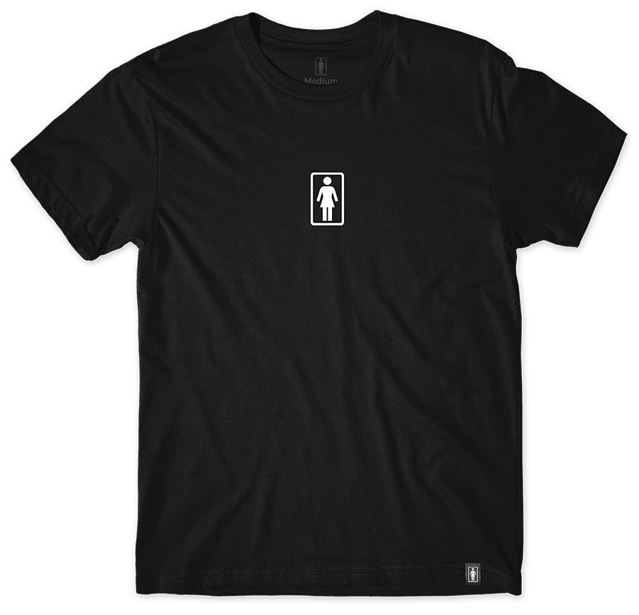 Girl Classic OG black skate t-shirt with white logo