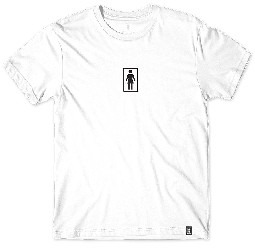 Girl Classic OG white skate t-shirt with black logo