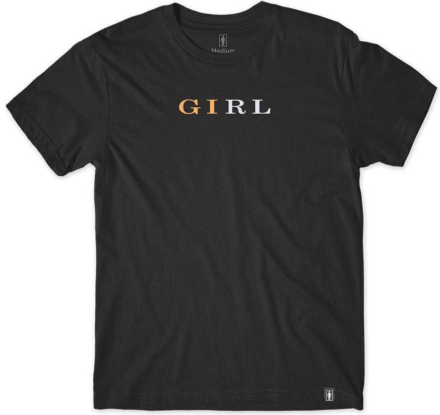 Girl Letterpress Tee, Black