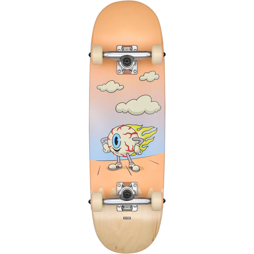 Globe Kids Wide Mini complete skateboard 7.9 with top graphic and Tensor trucks