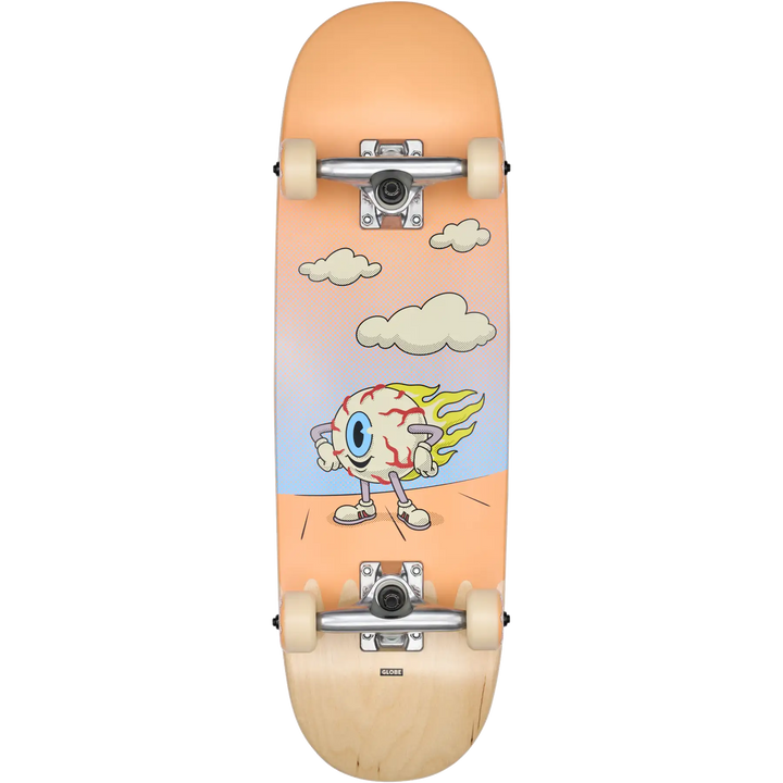 Globe Kids Wide Mini complete skateboard 7.9 with top graphic and Tensor trucks