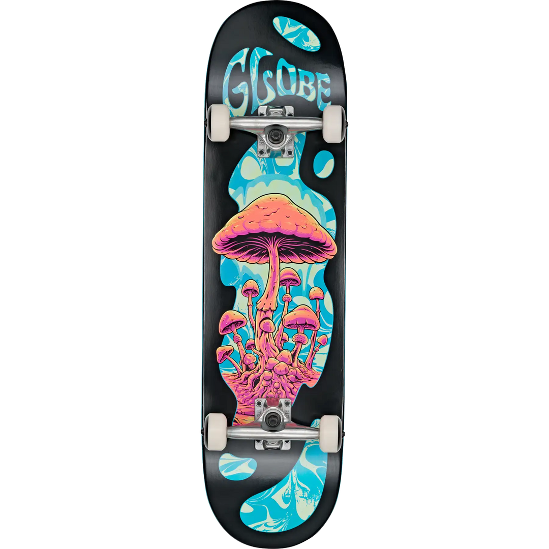 Globe G1 Mind Expansion complete skateboard 8.25 black with neon graphic
