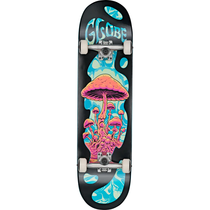 Globe G1 Mind Expansion complete skateboard 8.25 black with neon graphic