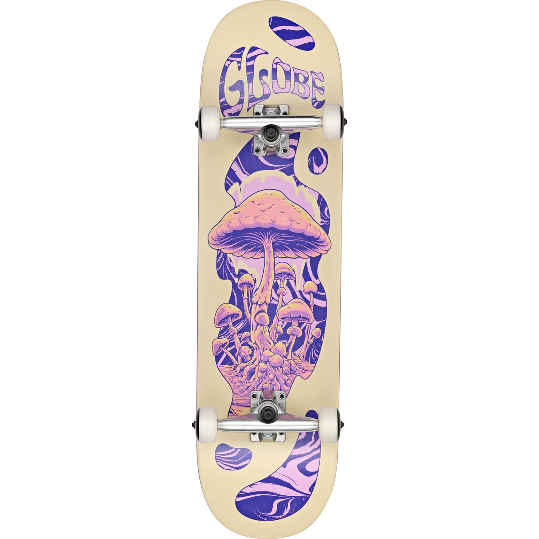 Globe G1 Mind Expansion complete skateboard 8.5 off white purple with Tensor trucks