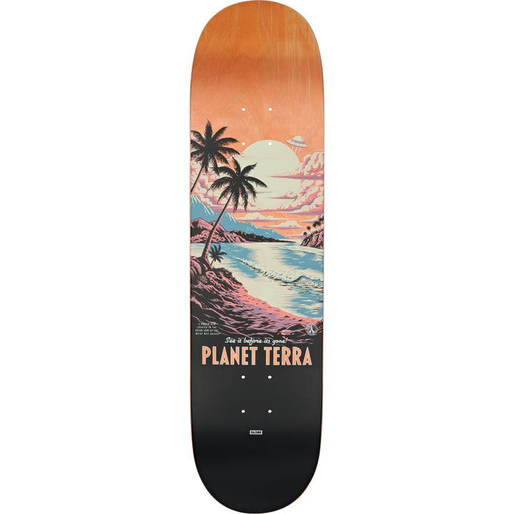 Globe G1 Visitation Terra Bay skateboard deck 8.25 matte graphic