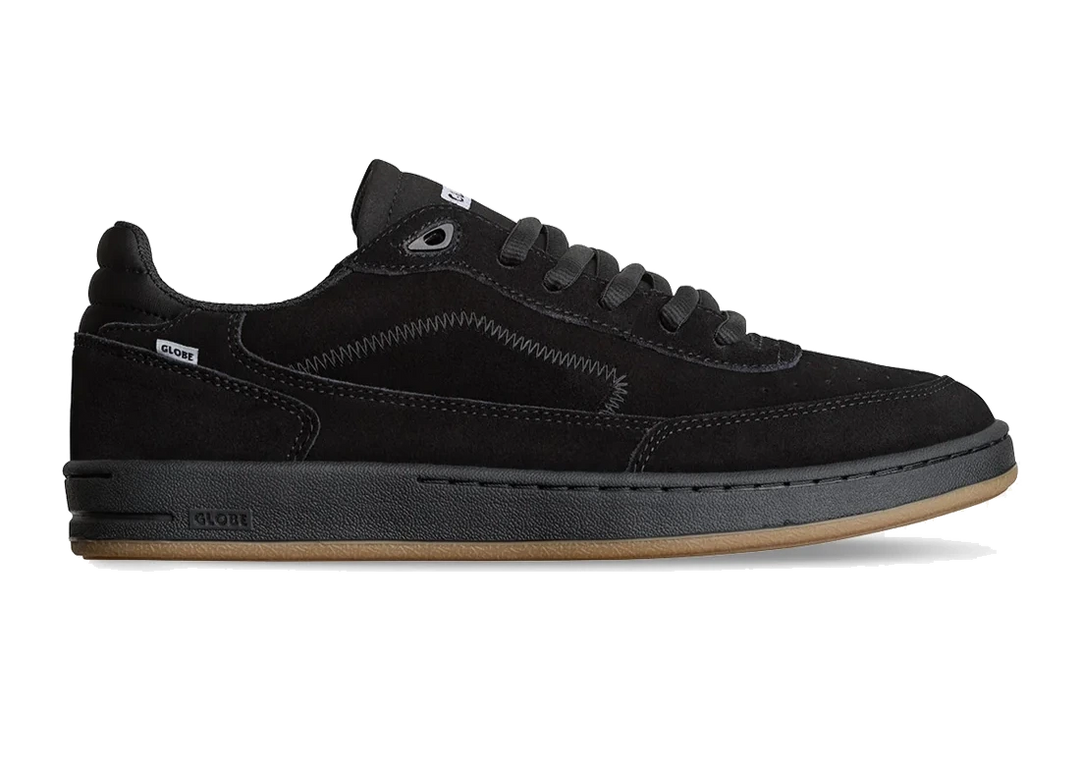 Globe Holand skate shoes in black suede with gum outsole and low-profile cupsole