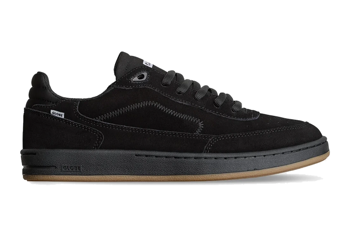 Globe Holand skate shoes in black suede with gum outsole and low-profile cupsole