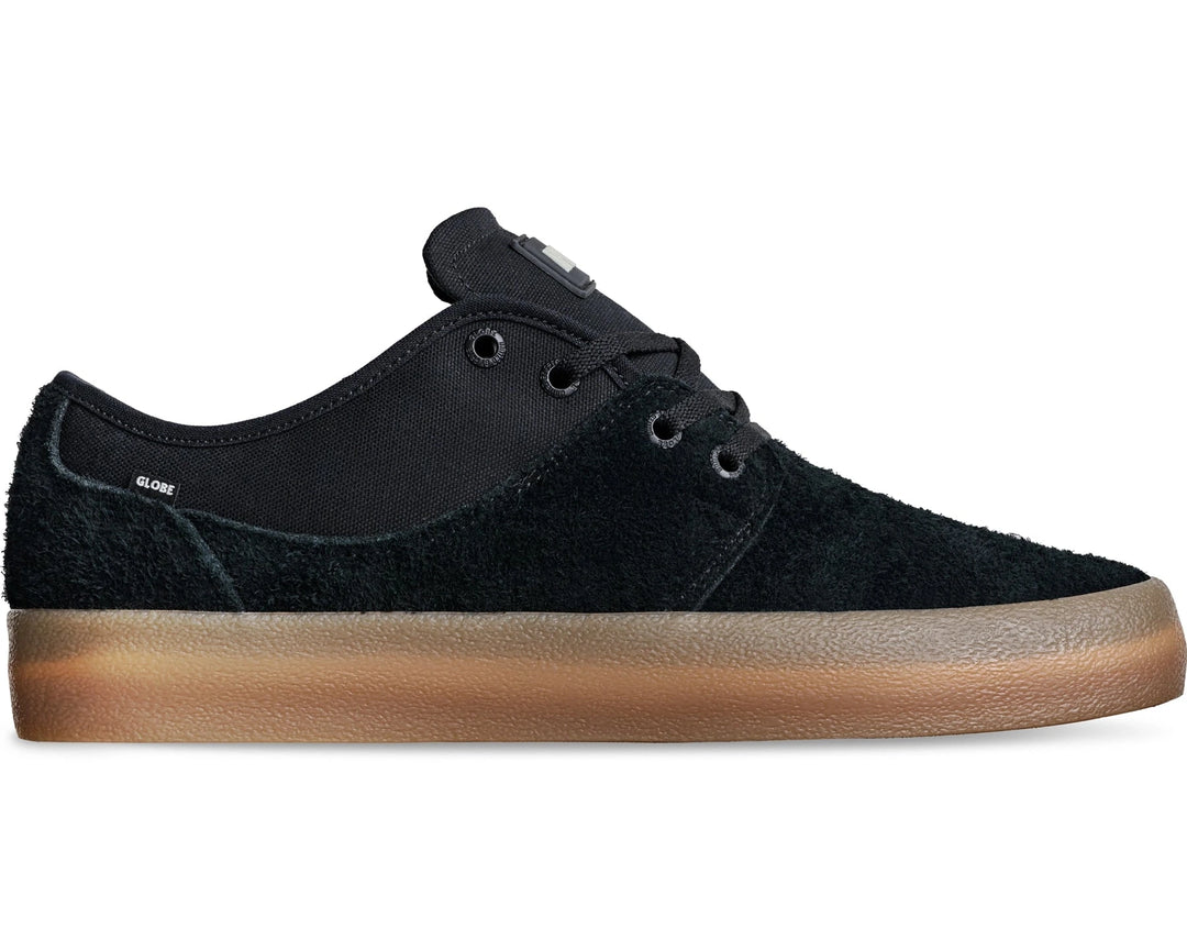 Globe Mahalo Black Gum Crepe skate shoe with suede upper and vulcanized gum sole