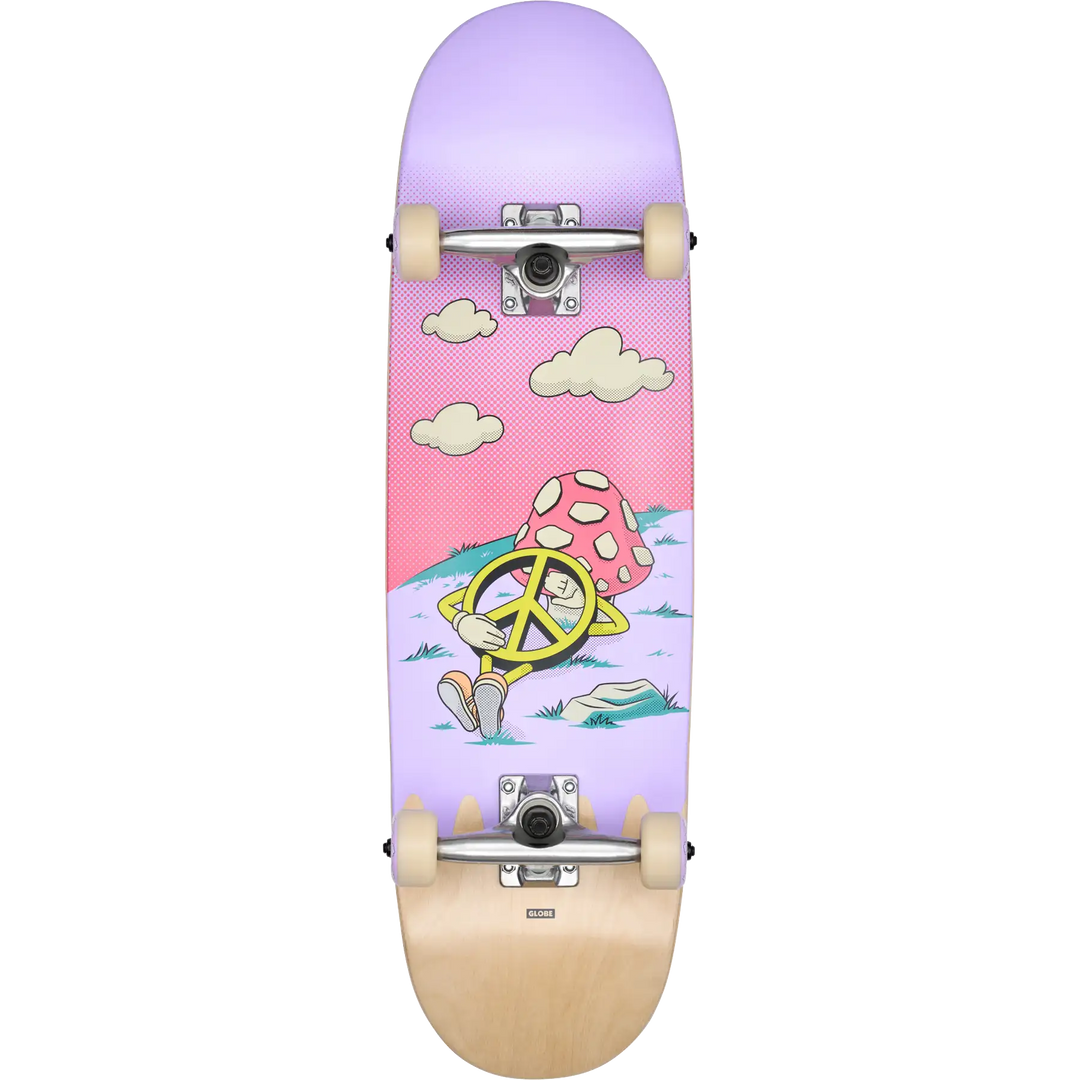 Globe Kids Mid Wide complete skateboard 8.25 with top graphic and Tensor trucks