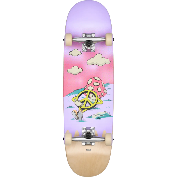 Globe Kids Mid Wide complete skateboard 8.25 with top graphic and Tensor trucks