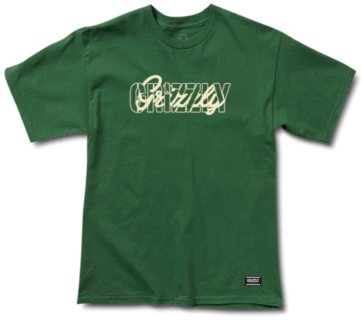 Grizzly Smooth Criminal Tee, Forest Green