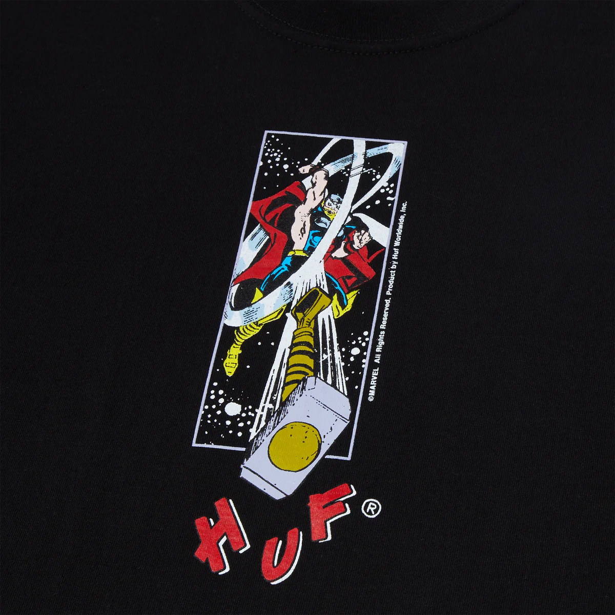 HUF x Avengers Hammer Time Tee Black