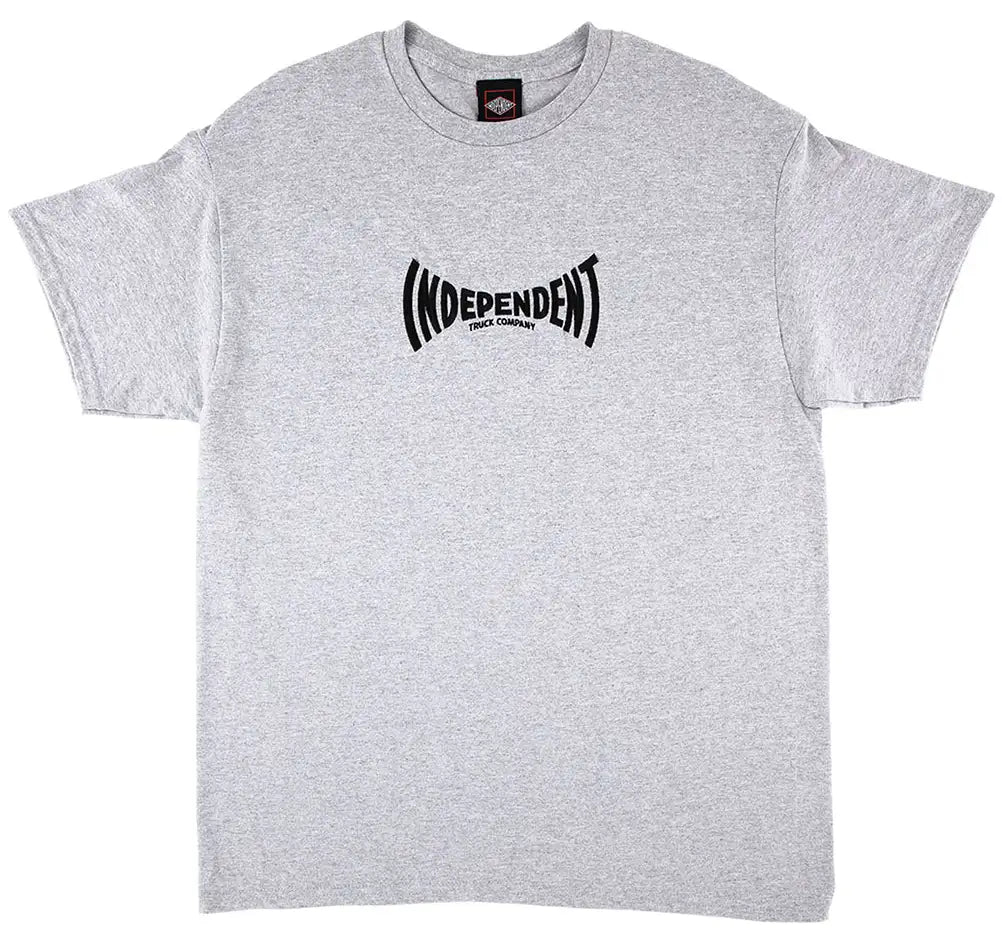 Independent Span embroidered sport grey t-shirt with front logo