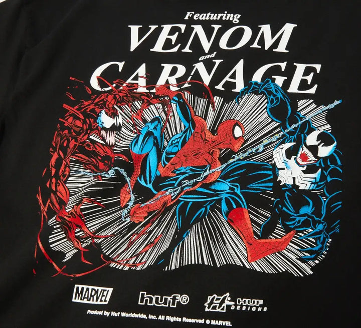 HUF x Spider-Man Maximum Carnage Tee, Black