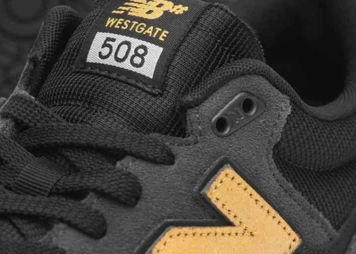 New Balance Numeric Brandon Westgate 508 Shoe, Black Yellow
