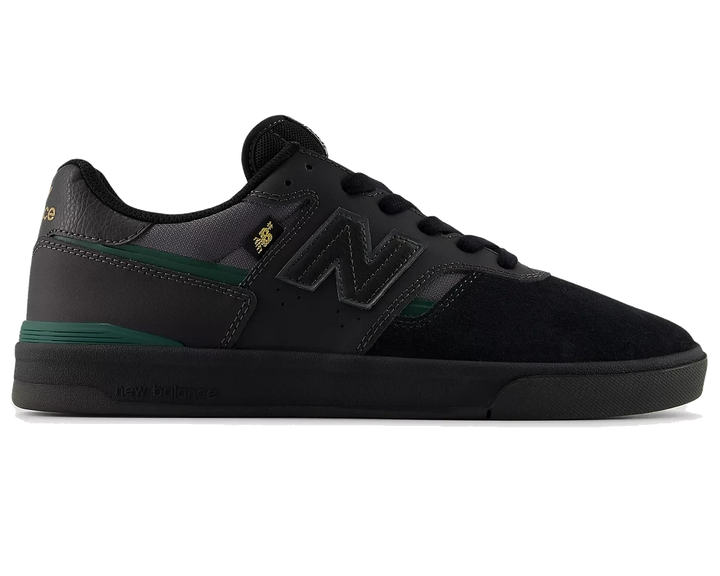 New Balance Numeric Jamie Foy 306 Cup Black Green skate shoe with suede upper and black cupsole