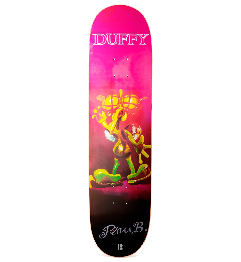 Plan B Bug Duffy 8.25" Skate Deck reissue with classic bug graphic and modern shape—Pat Duffy pro model built for all-around skating.