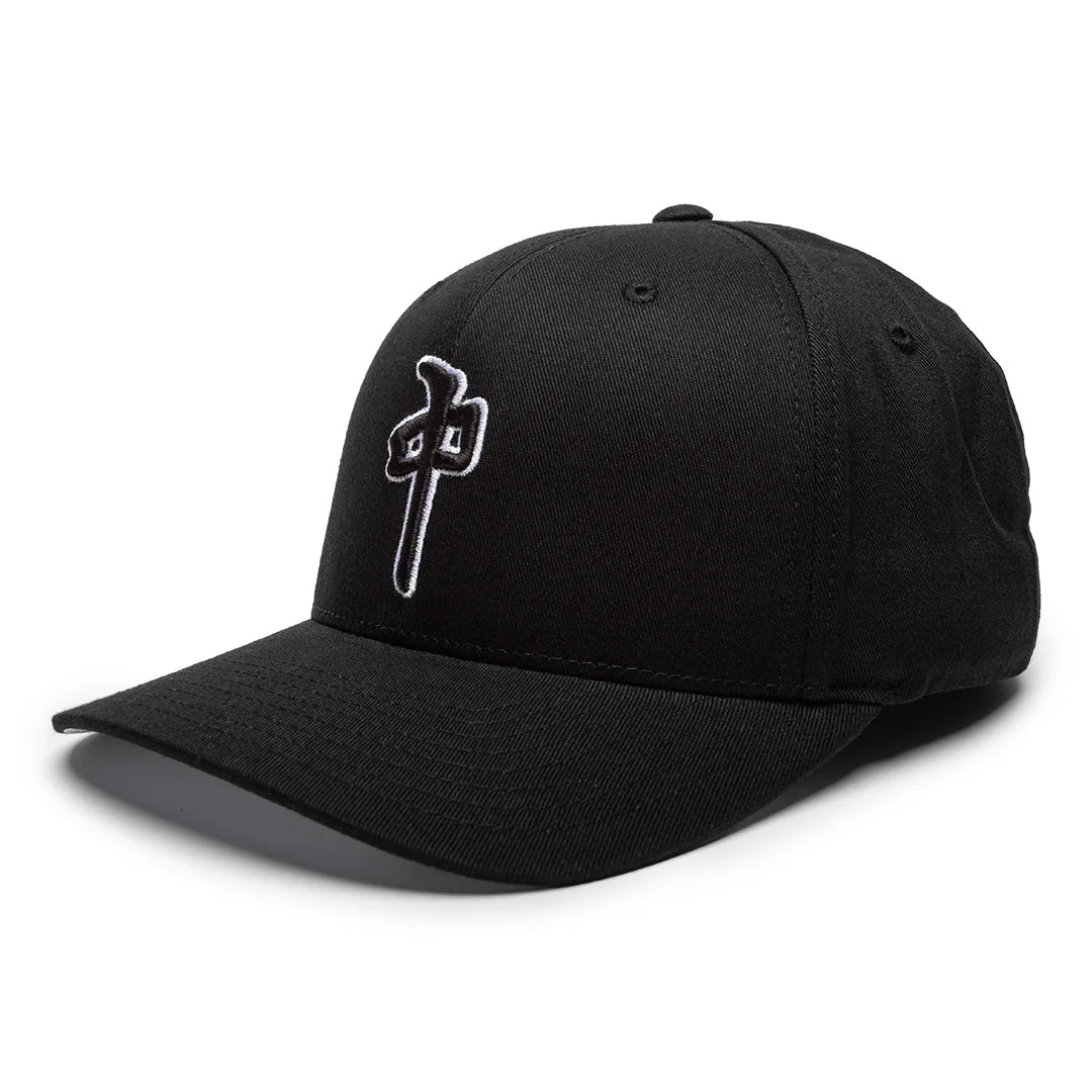 RDS OG Puffy Hat black with white 3D Chung logo embroidery and stretch-fit design