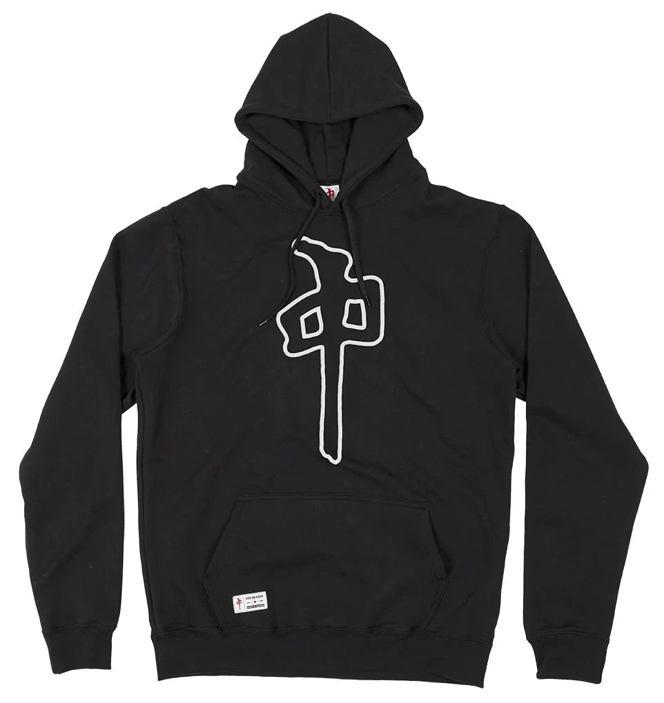 RDS Puff Chung Hoodie in Black with oversized white puff-print Chung logo on the front