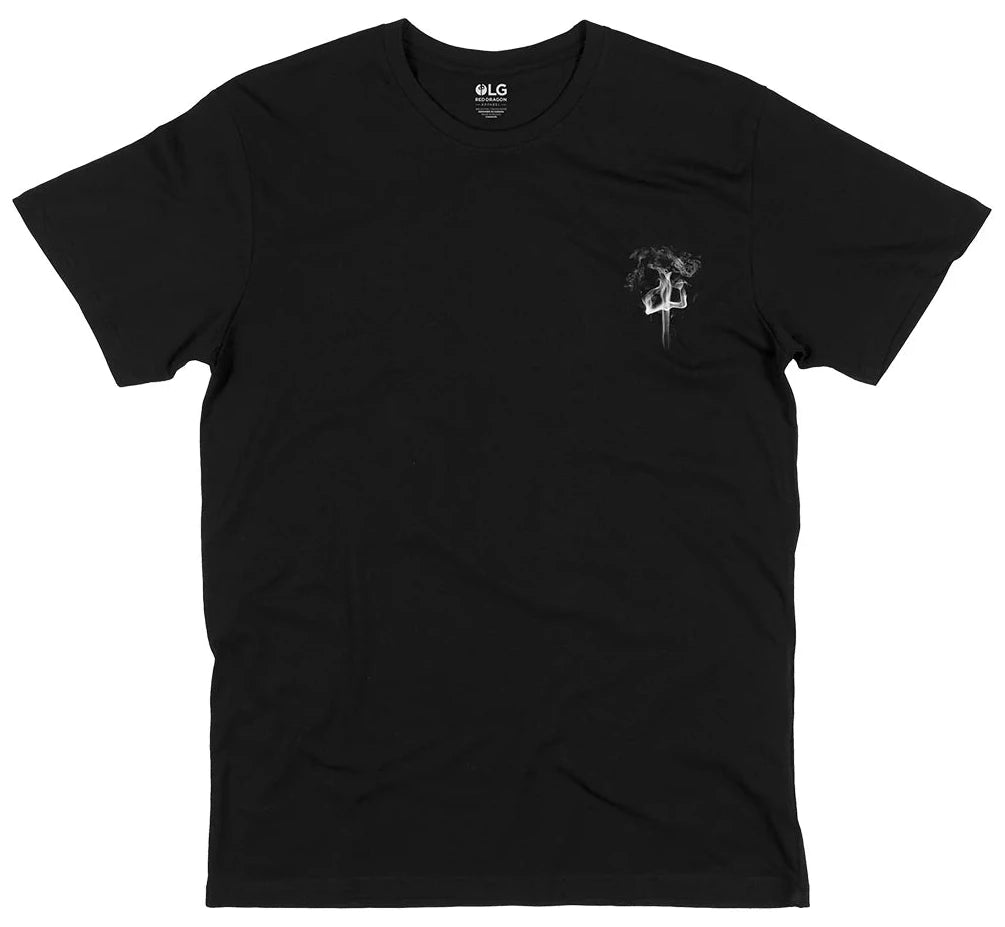 RDS Smoker black t-shirt with small chest graphic, soft cotton skate tee