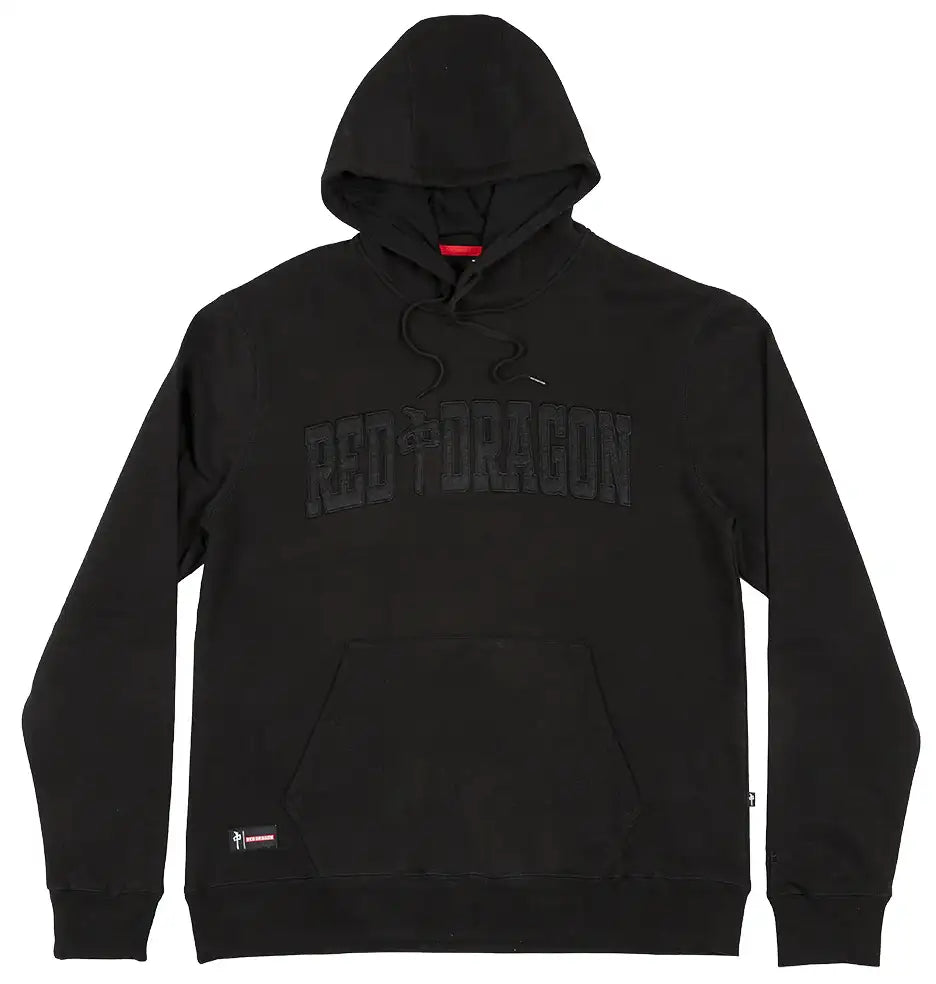 RDS Felt Dragon black hoodie with tonal Red Dragon chest logo