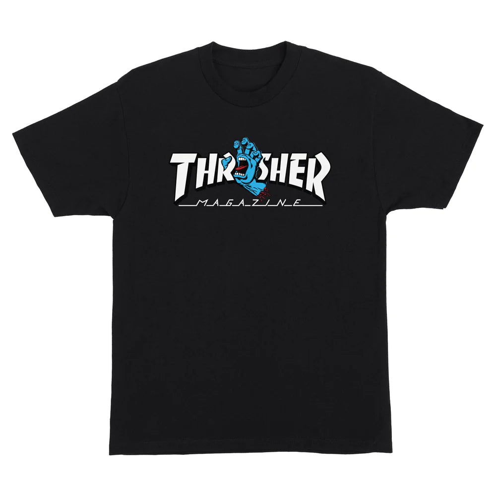 Santa Cruz x Thrasher Screaming Logo Tee, Black