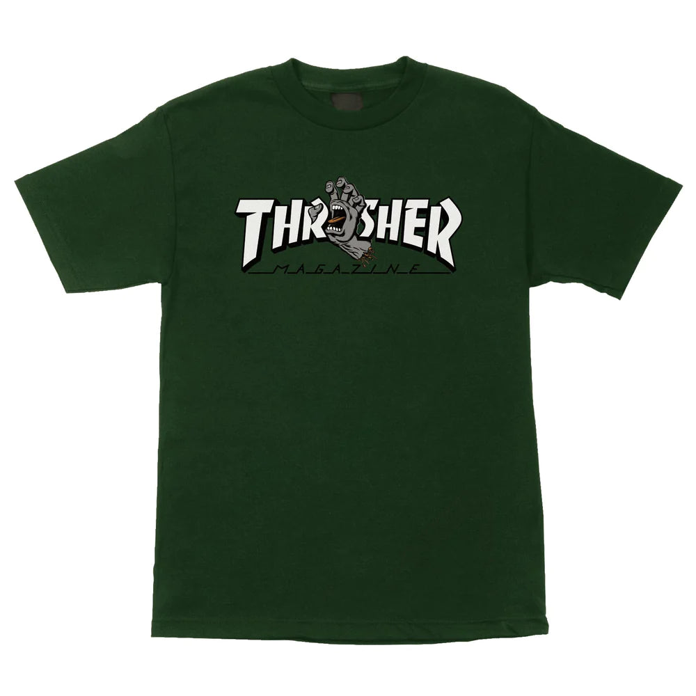 Santa Cruz x Thrasher Screaming Logo Tee, Forest Green