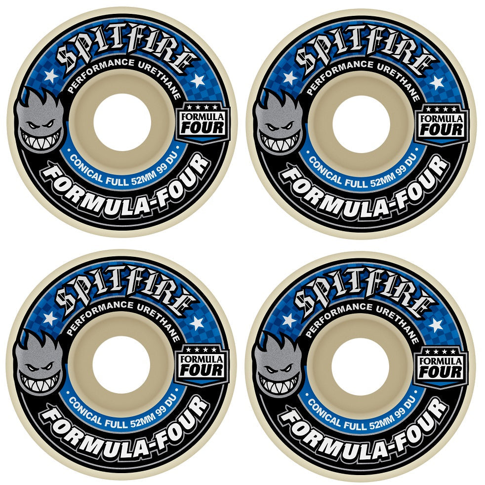 Spitfire Formula Four Conical Full 99D Wheels 53mm
