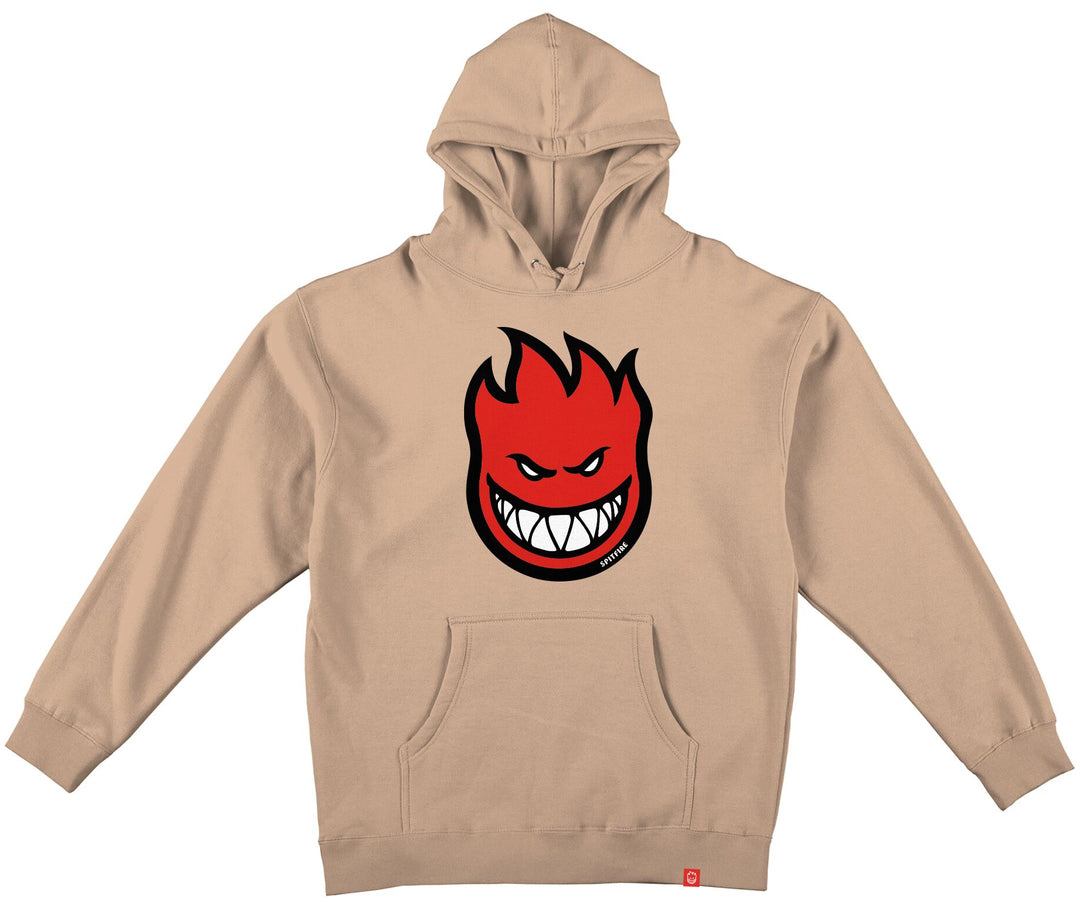 Spitfire Bighead Fill Hoodie Sand with red Bighead logo