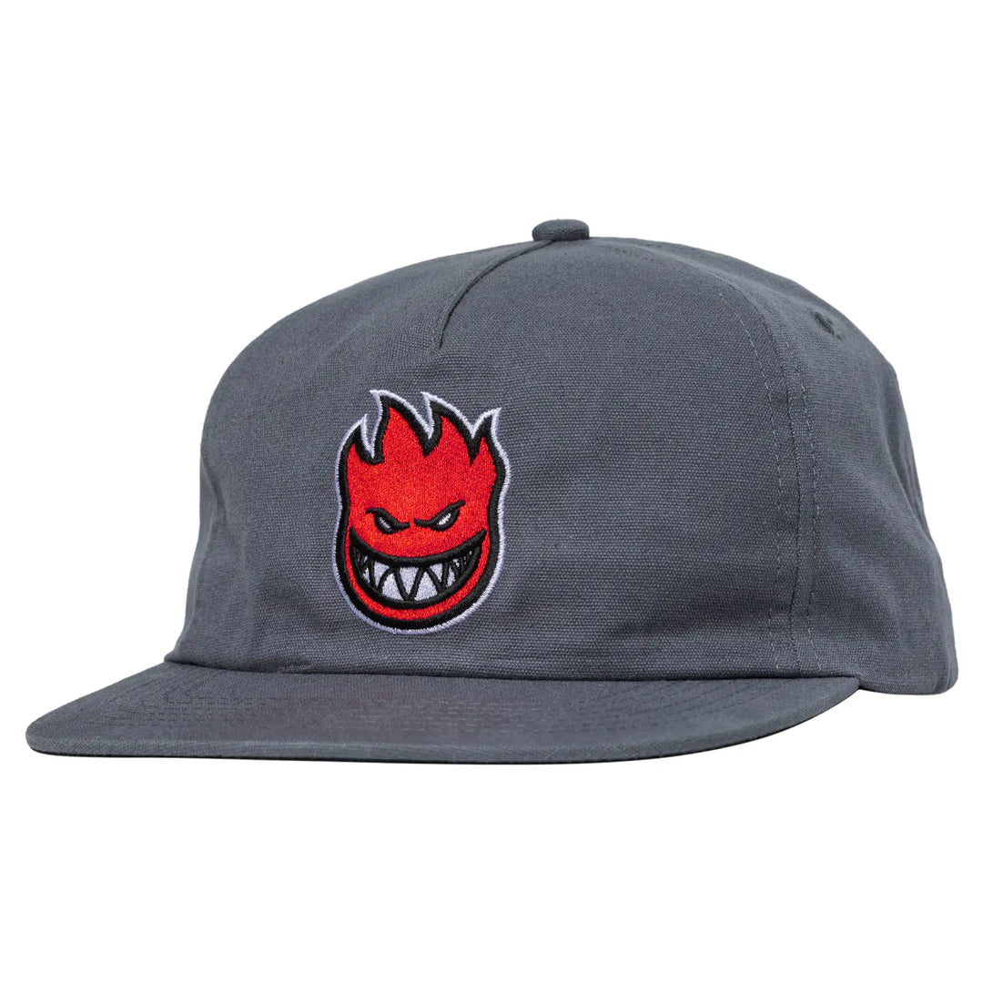 Spitfire Bighead Fill snapback hat grey with red embroidered logo
